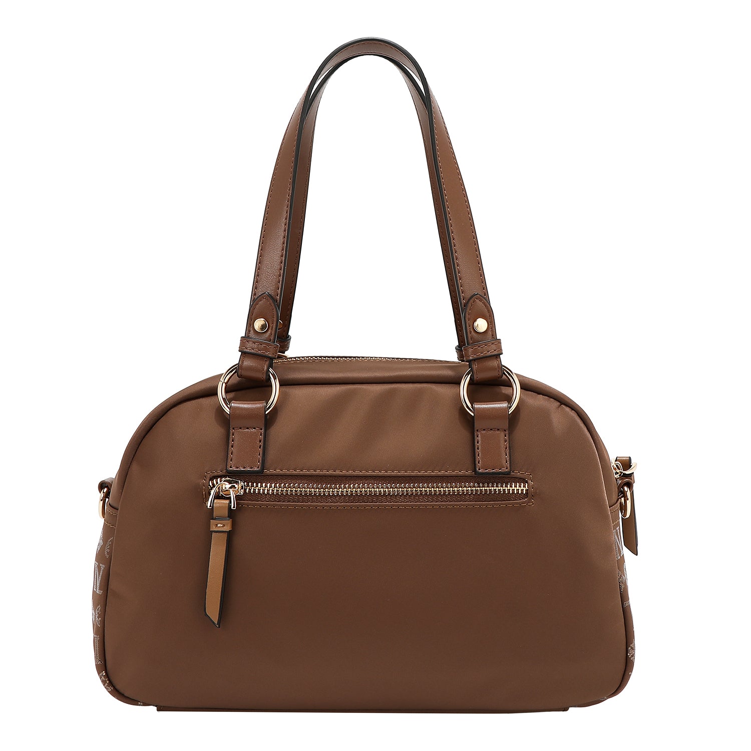 BOLSO BOSTON CON LOGOTIPO MONOGRAMA (MARRON)