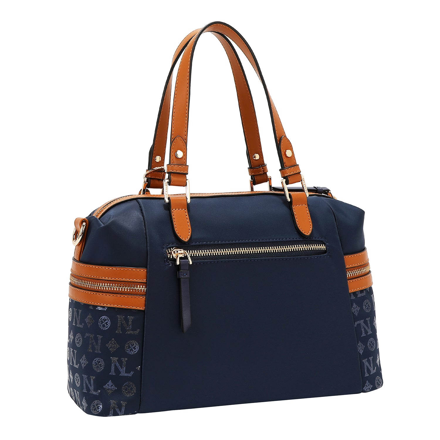 BORSA A BORSA CON LOGO MONOGRAMMA (BLU)
