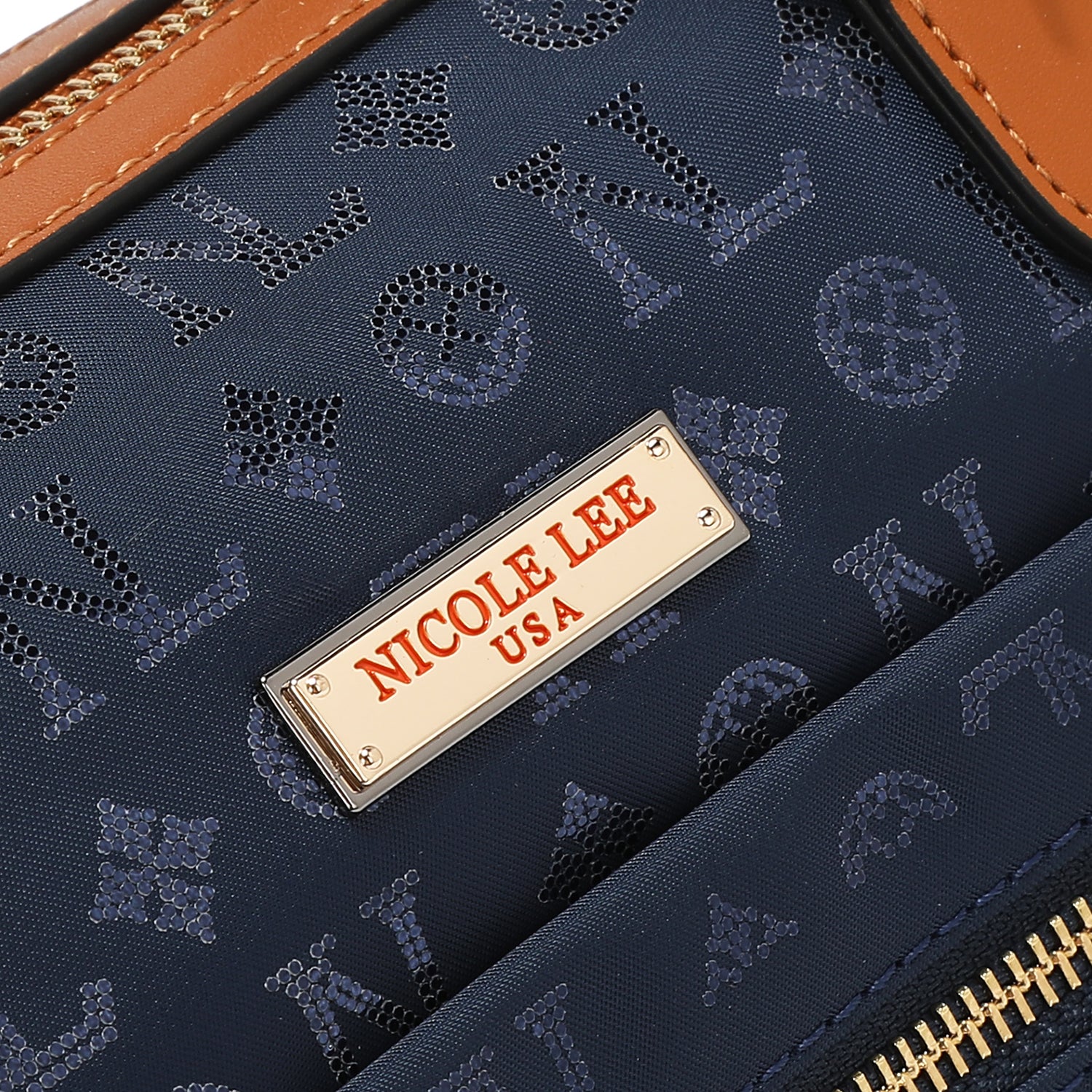 BORSA A BORSA CON LOGO MONOGRAMMA (BLU)