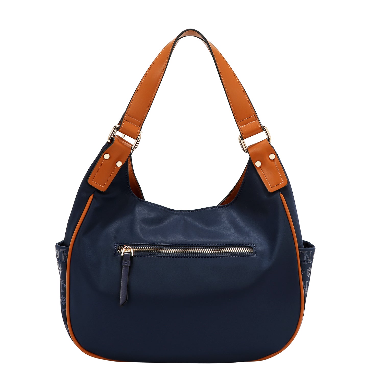 BORSA A TRACOLLA CON LOGO MONOGRAMMA (BLU)