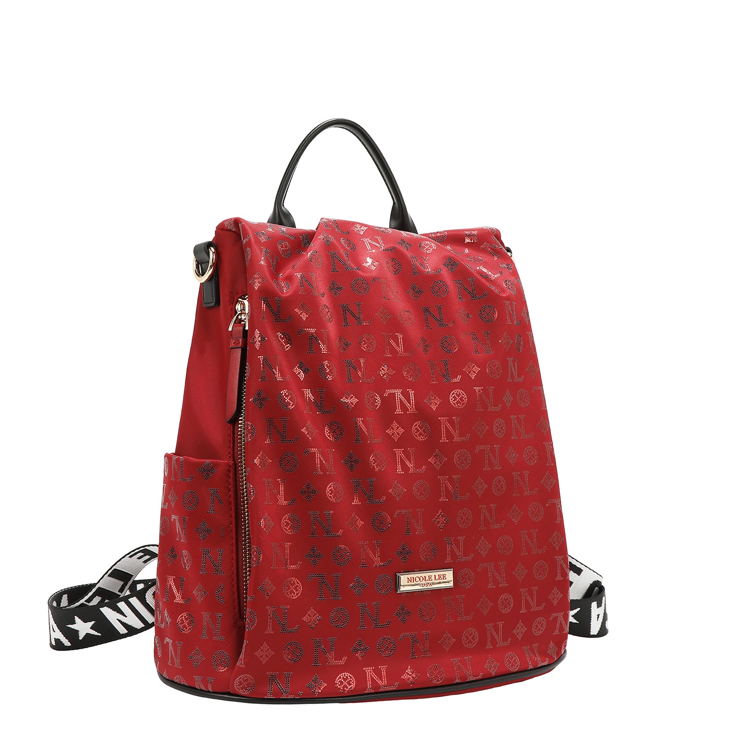 BACKPACK WITH MONOGRAM LOGO (RED)