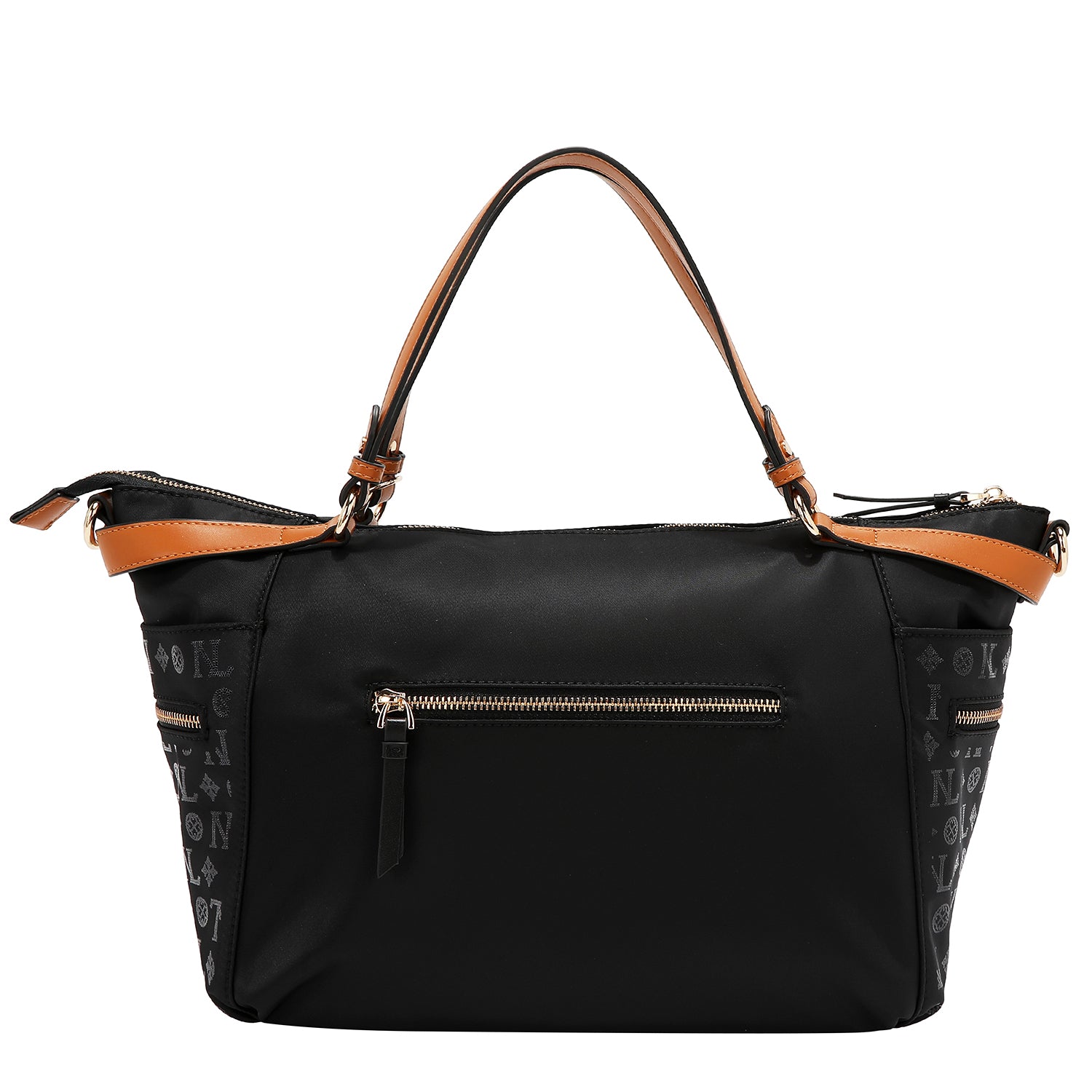 BORSA SHOPPING CON LOGO MONOGRAMMA (NERO)