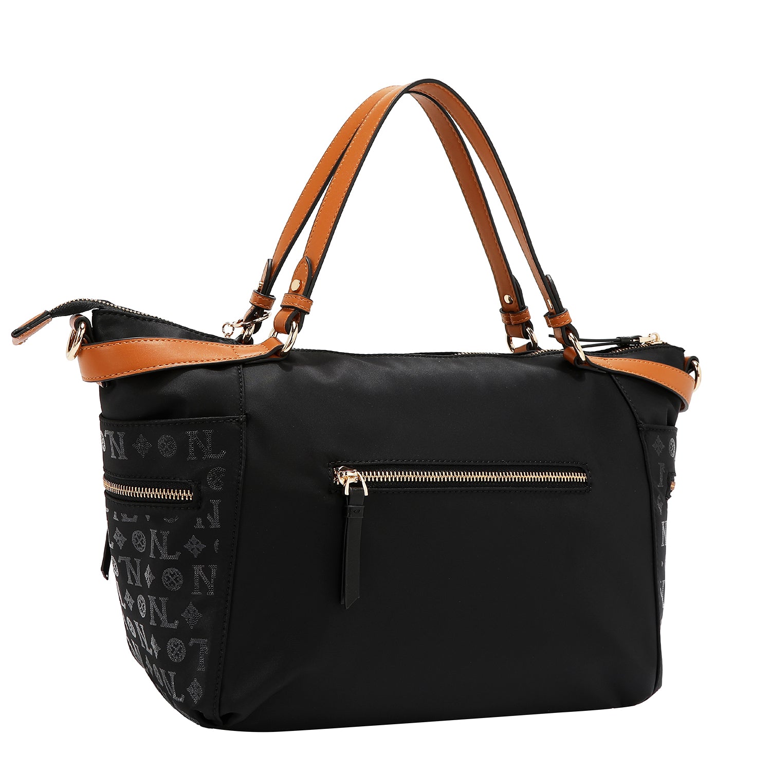 BORSA SHOPPING CON LOGO MONOGRAMMA (NERO)