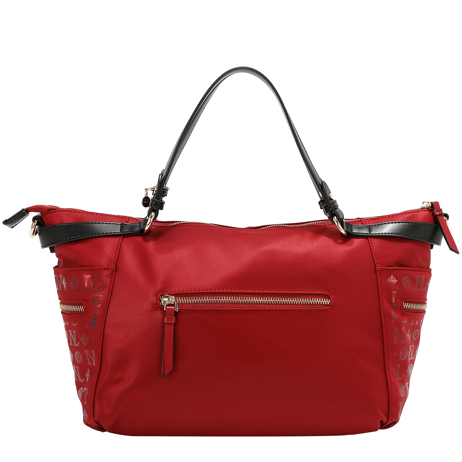 BORSA SHOPPING CON LOGO MONOGRAMMA (ROSSO)