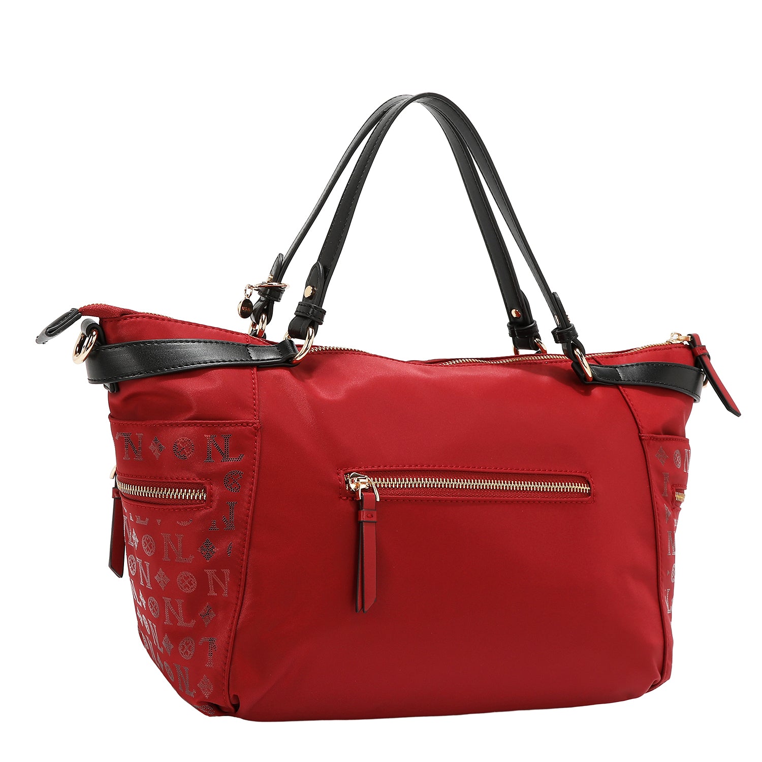 BORSA SHOPPING CON LOGO MONOGRAMMA (ROSSO)