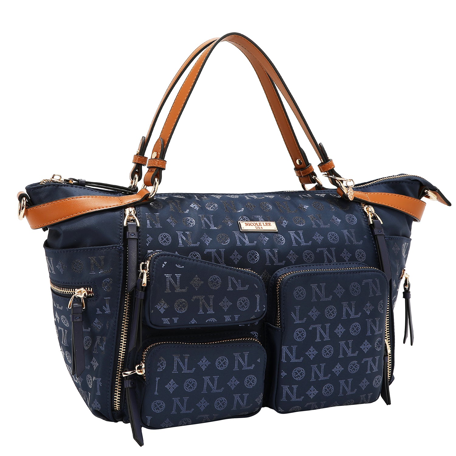 SACO DE COMPRAS COM LOGOTIPO MONOGRAMA (AZUL)
