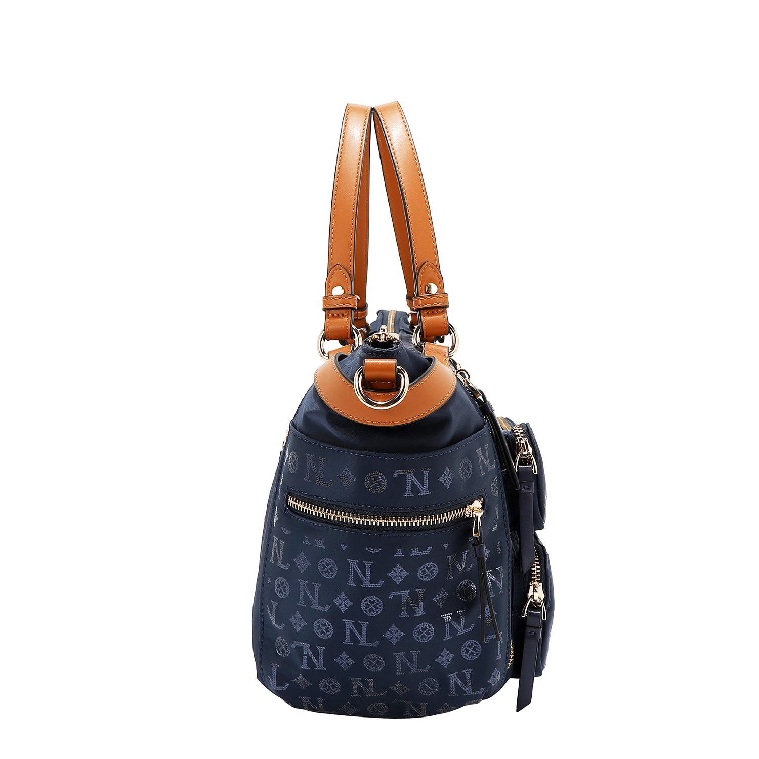 SACO DE COMPRAS COM LOGOTIPO MONOGRAMA (AZUL)