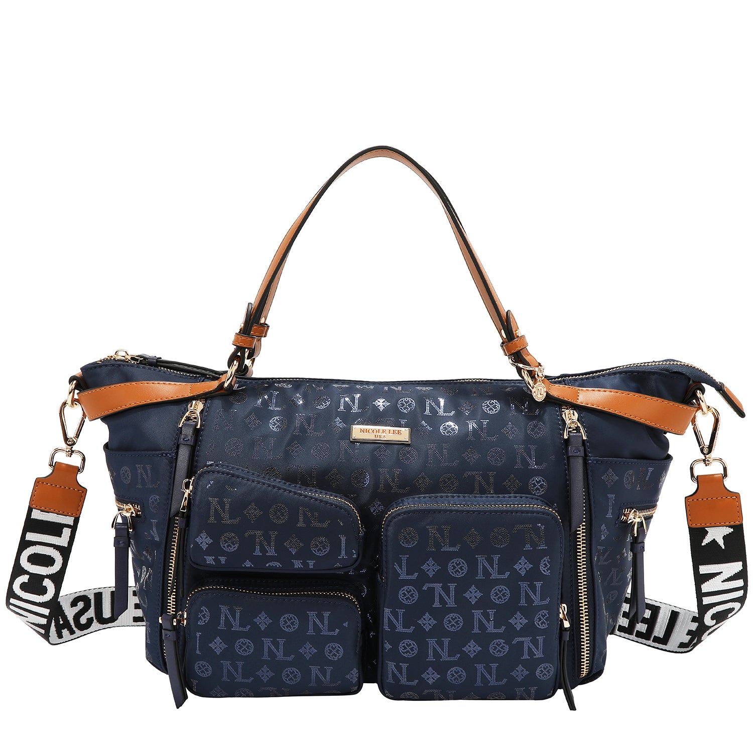 SACO DE COMPRAS COM LOGOTIPO MONOGRAMA (AZUL)