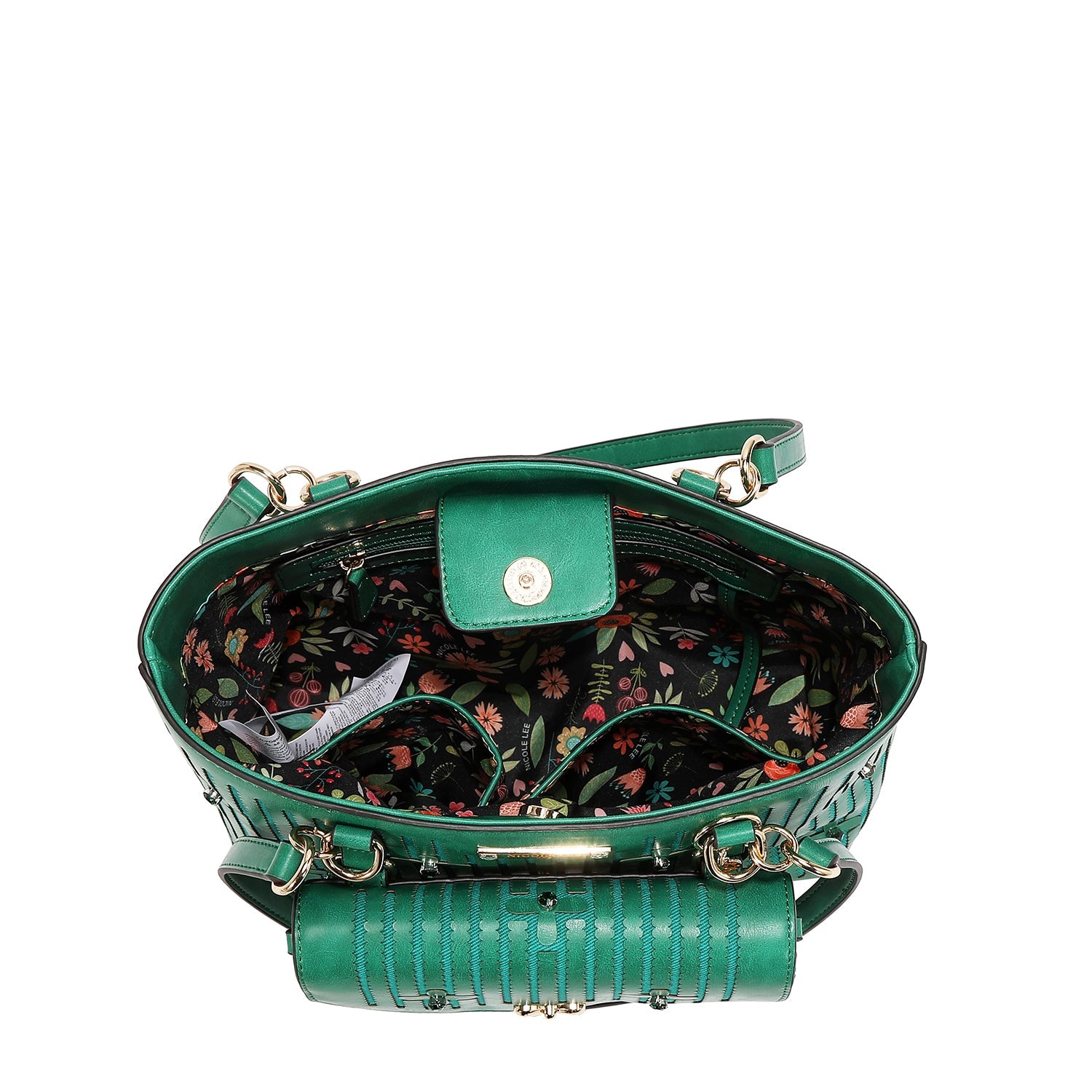 TOTE BAG WITH STITCHING (GREEN)