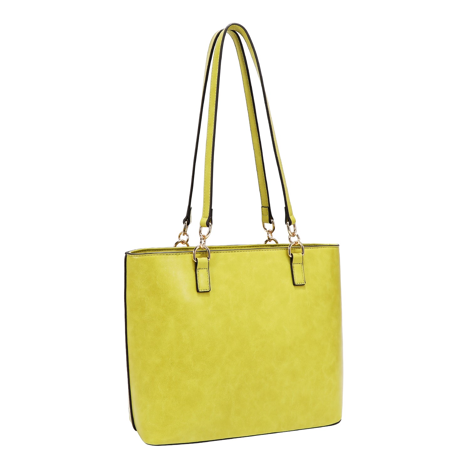 BORSA TOTE CON CUCITURE (LIME)