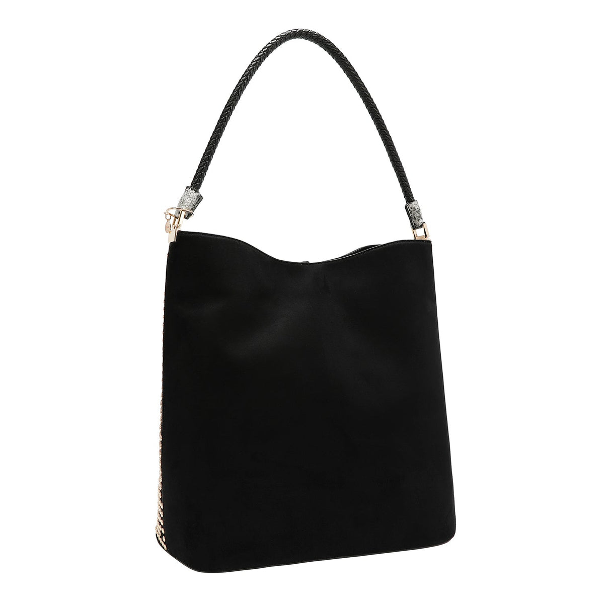 BOLSO BOHO GLAM CON TACHUELAS (NEGRO)