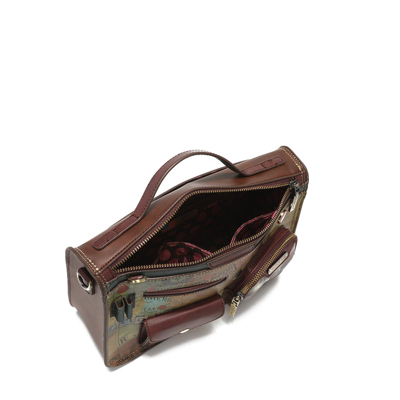 "PARIS FASHION WEEK" CROSSBODY BAG WITH TOP HANDLE