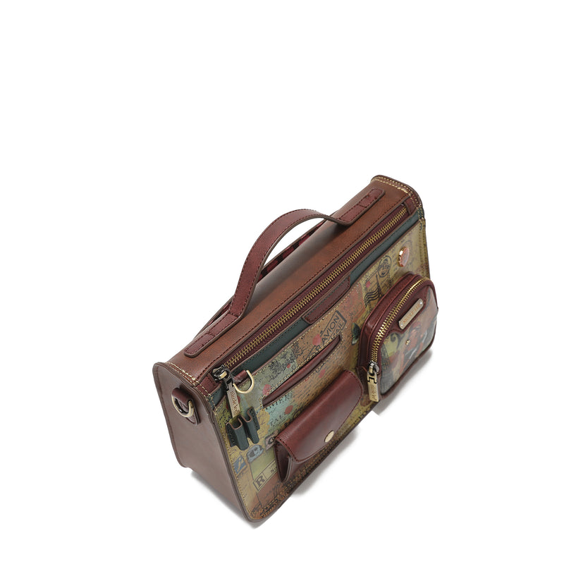 "PARIS FASHION WEEK" CROSSBODY BAG WITH TOP HANDLE