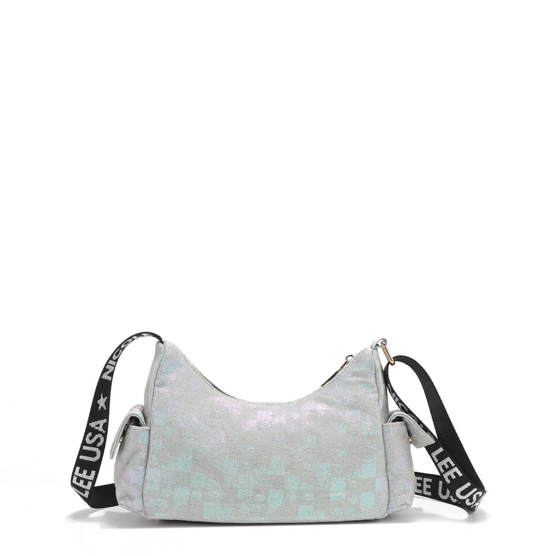 SHOULDER BAG WITH DENIM CHECKS (<tc><tc>Blind Date</tc></tc>)
