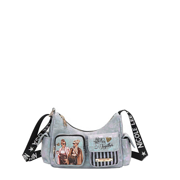 SHOULDER BAG WITH DENIM CHECKS (<tc><tc>Ladies Night Out</tc></tc>)