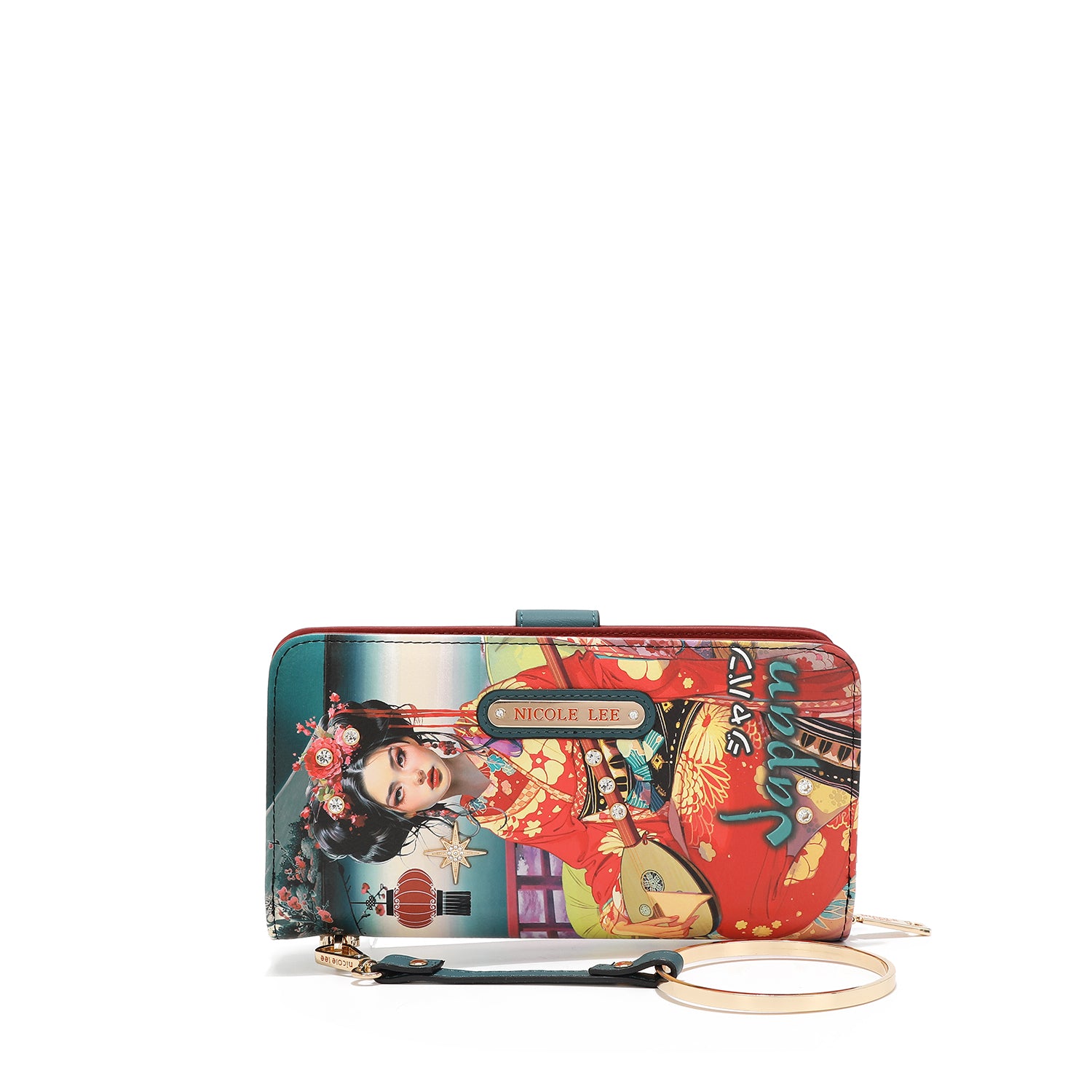 CARTERA PLEGABLE CON LA FIRMA DE NL CON CORREA (AKIKO LA BELLEZA)