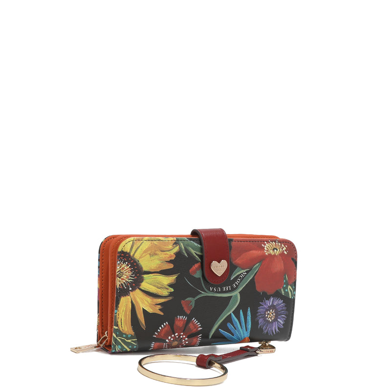 Fashion printed portfolio with zipper