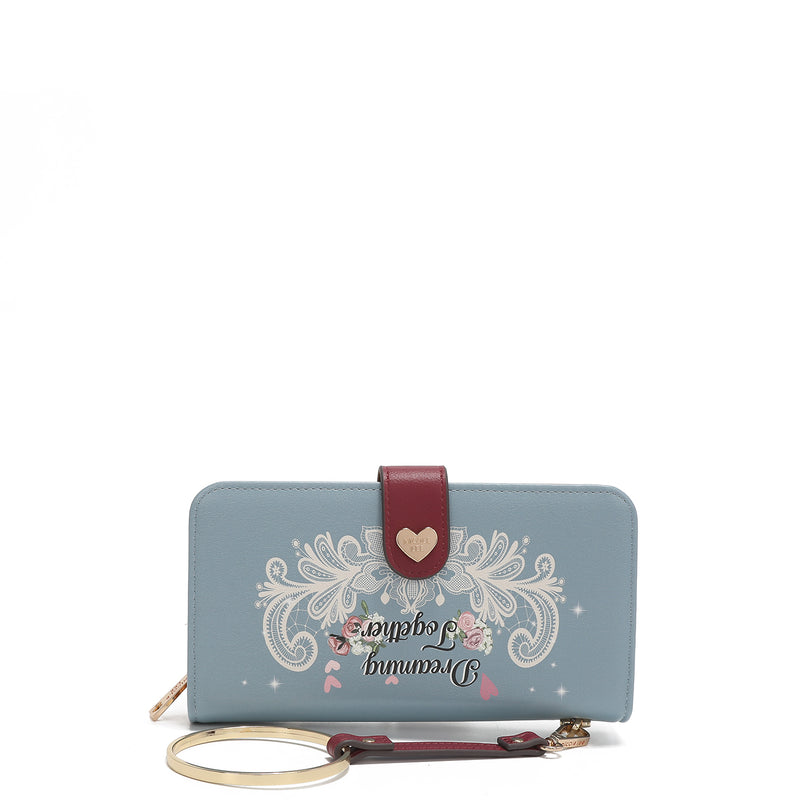 Fashion printed portfolio with zipper