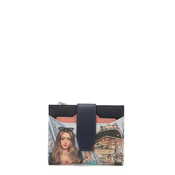 Double fashion compact portfolio with RFID block