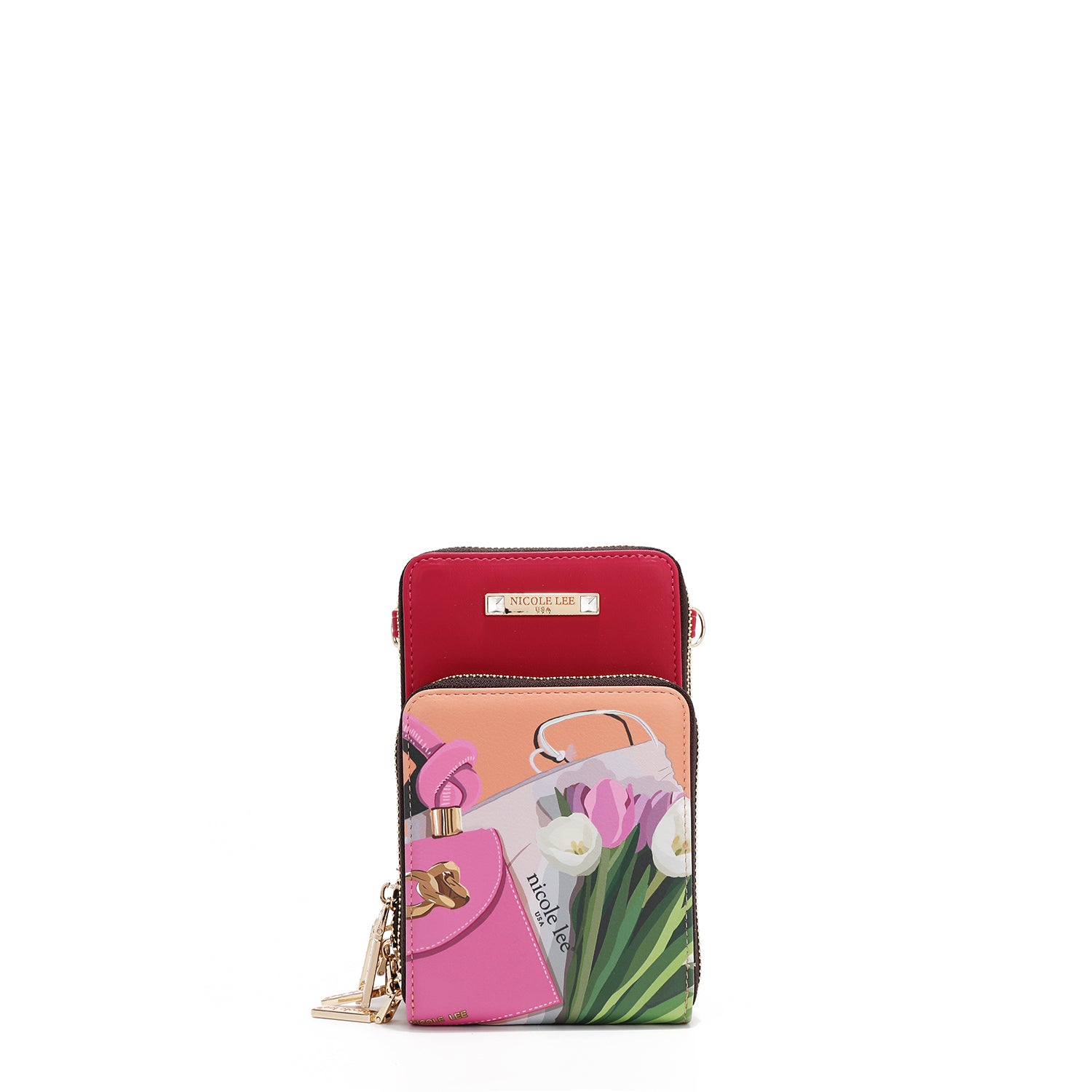 BORSA MULTIFUNZIONALE A TRACOLLA PER CELLULARE (<tc>VIOLET BLOSSOM</tc>)
