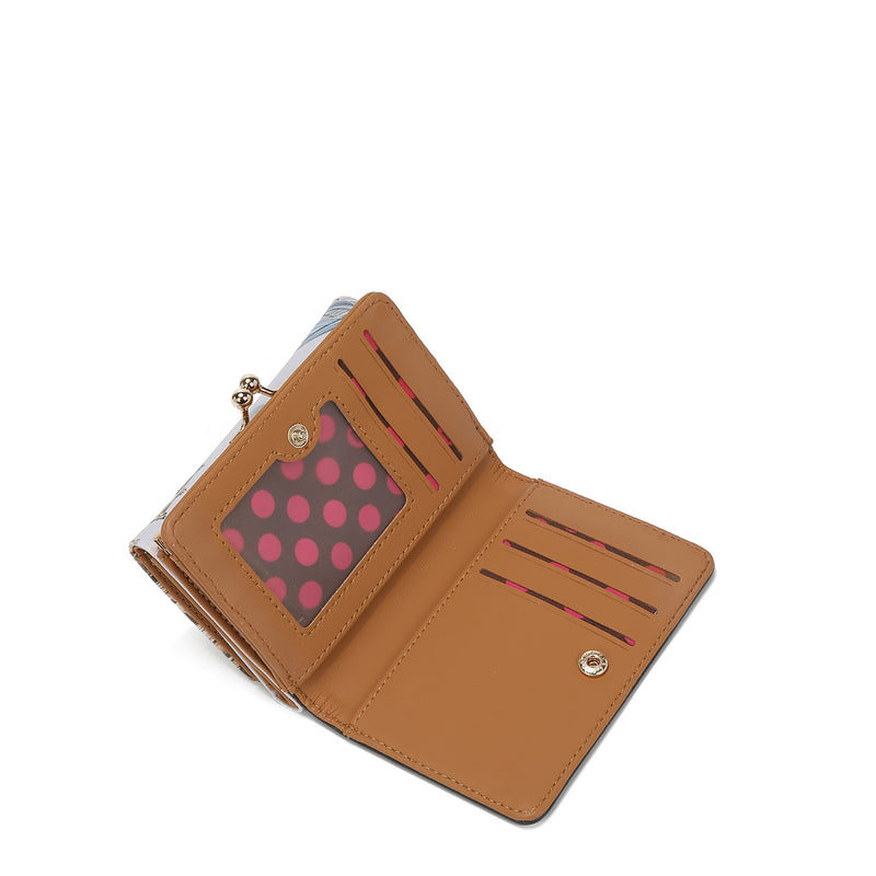 Triple fashion compact portfolio with RFID block