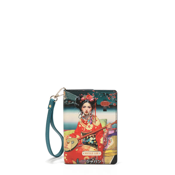 PASSPORT WALLET WITH STRAP (<tc>AKIKO LA BELLEZA</tc>)
