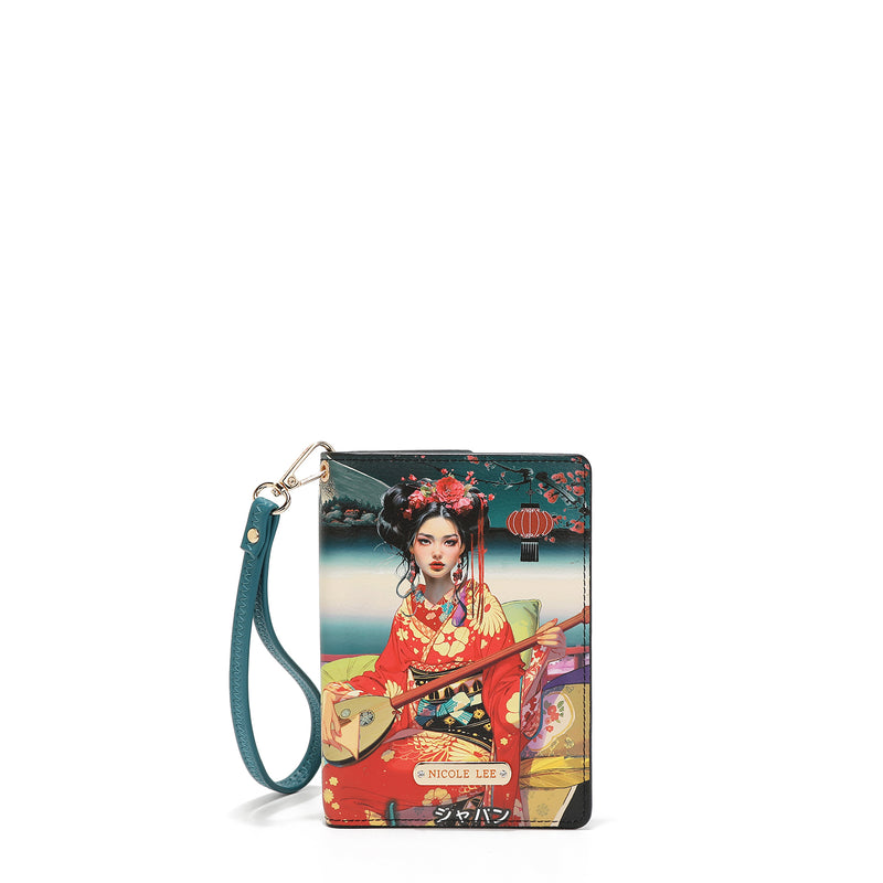 PASSPORT WALLET WITH STRAP (<tc>AKIKO LA BELLEZA</tc>)