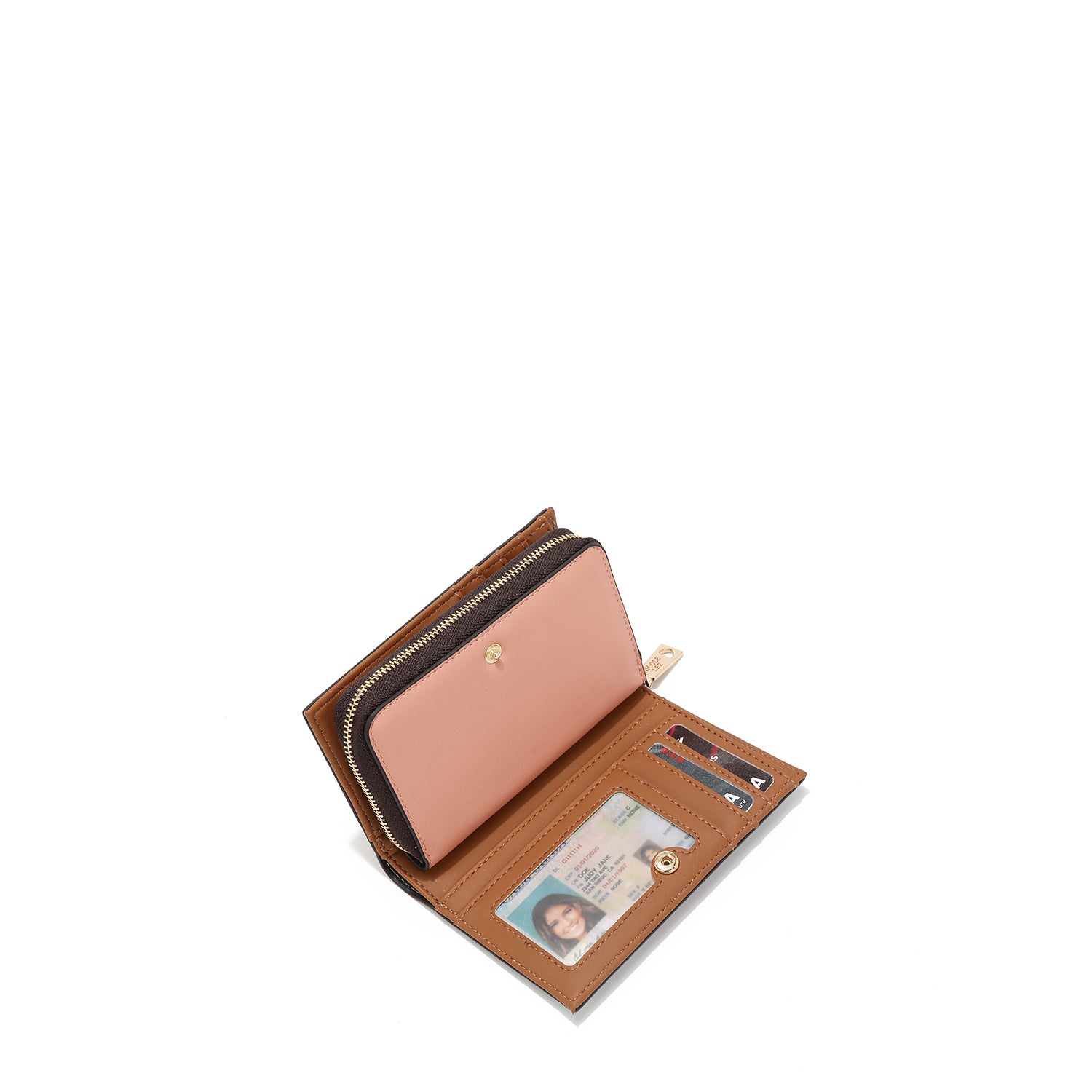 CARTERA PLEGABLE CON CREMALLERA CENTRAL (AKIKO LA BELLEZA)