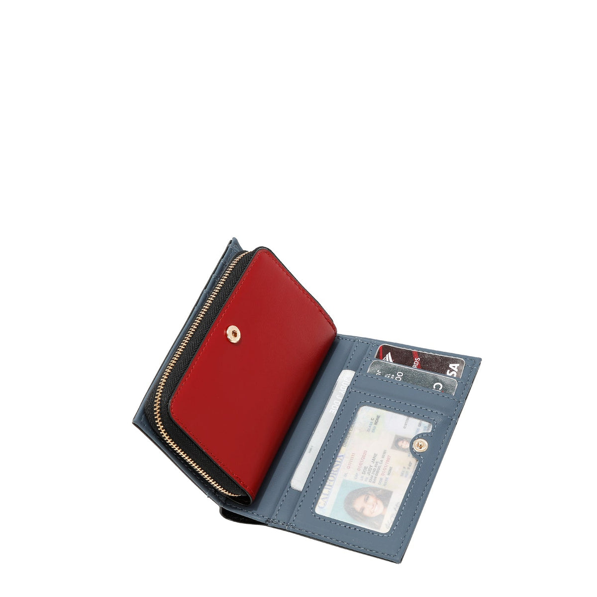 CARTERA PLEGABLE CON CREMALLERA CENTRAL (KEEP DREAMING)