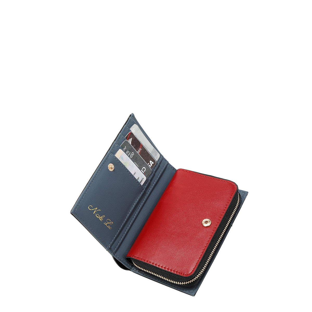 CARTERA PLEGABLE CON CREMALLERA CENTRAL (LONDON EYE-NEGRO)