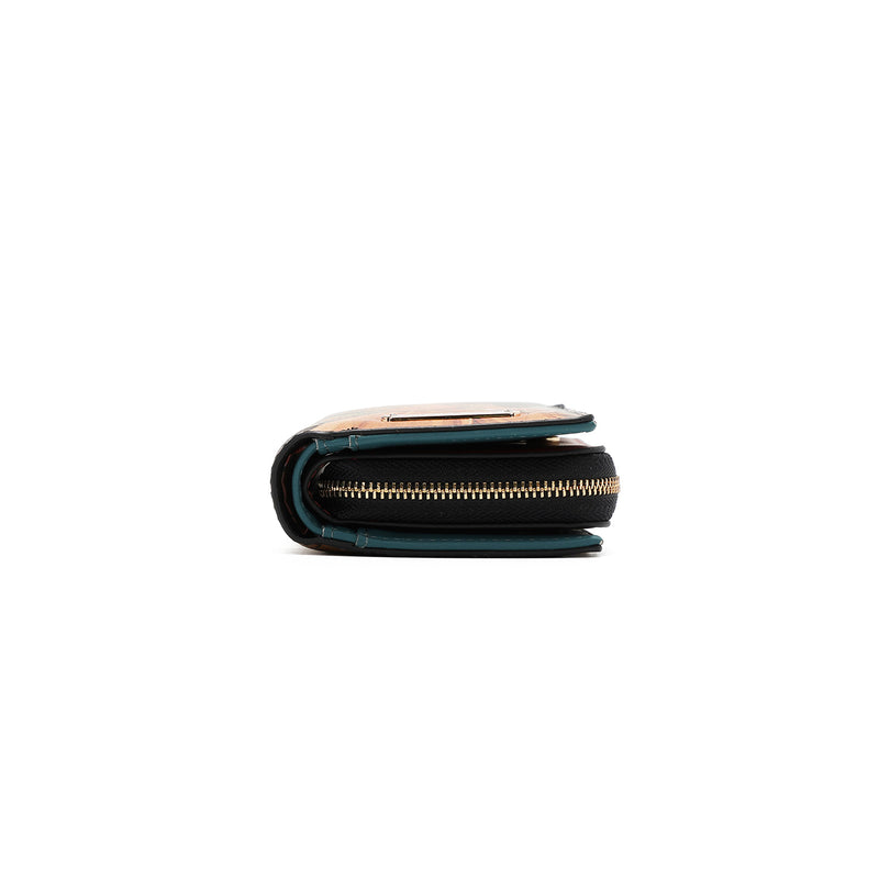 FOLDABLE WALLET WITH CENTRAL ZIP (<tc>MARTHA TRAVELS ITALY</tc>)