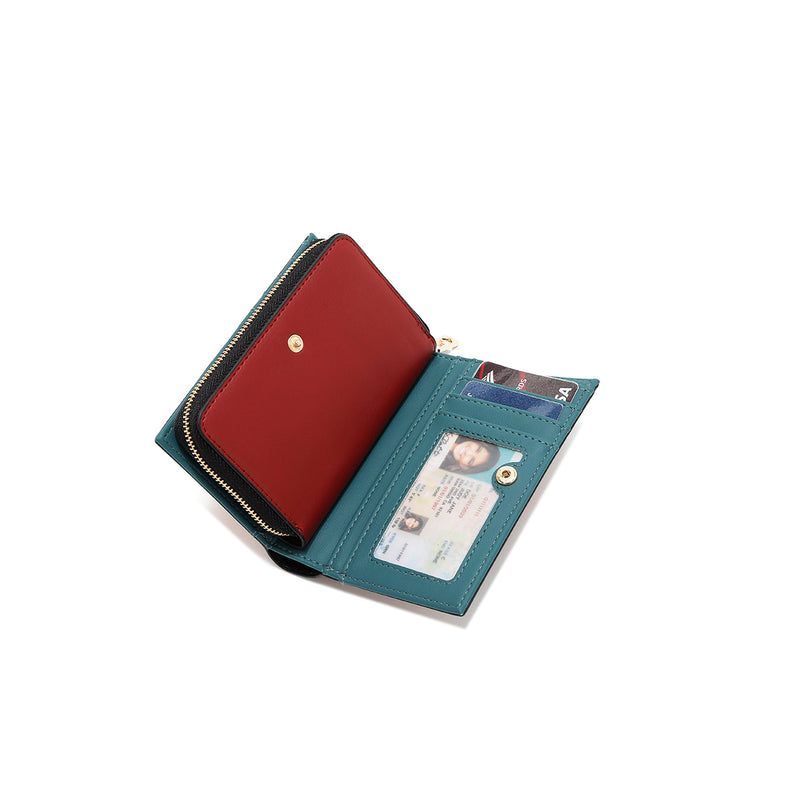 FOLDABLE WALLET WITH CENTRAL ZIP (<tc>MARTHA TRAVELS ITALY</tc>)