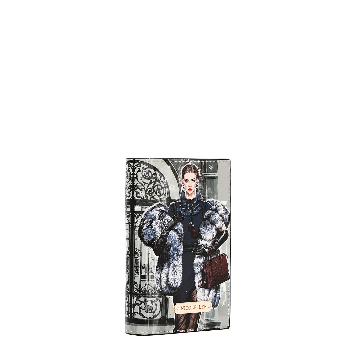 CARTERA PLEGABLE CON CREMALLERA CENTRAL (MODA SNOWFLAKE)