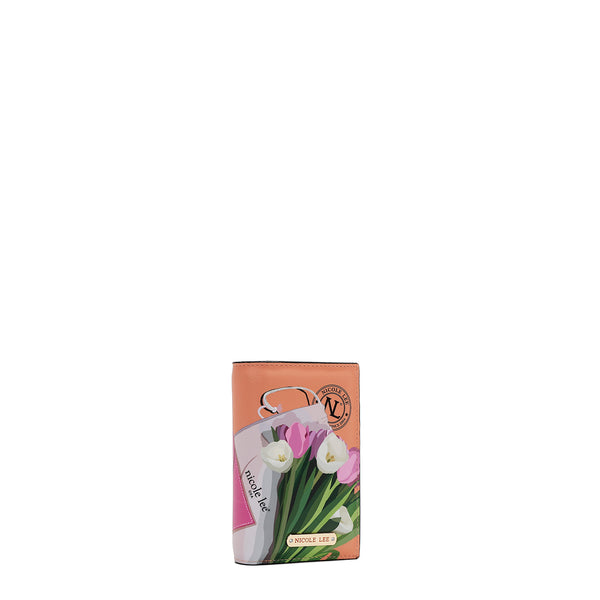 FOLDABLE WALLET WITH CENTRAL ZIP (<tc>VIOLET BLOSSOM</tc>)