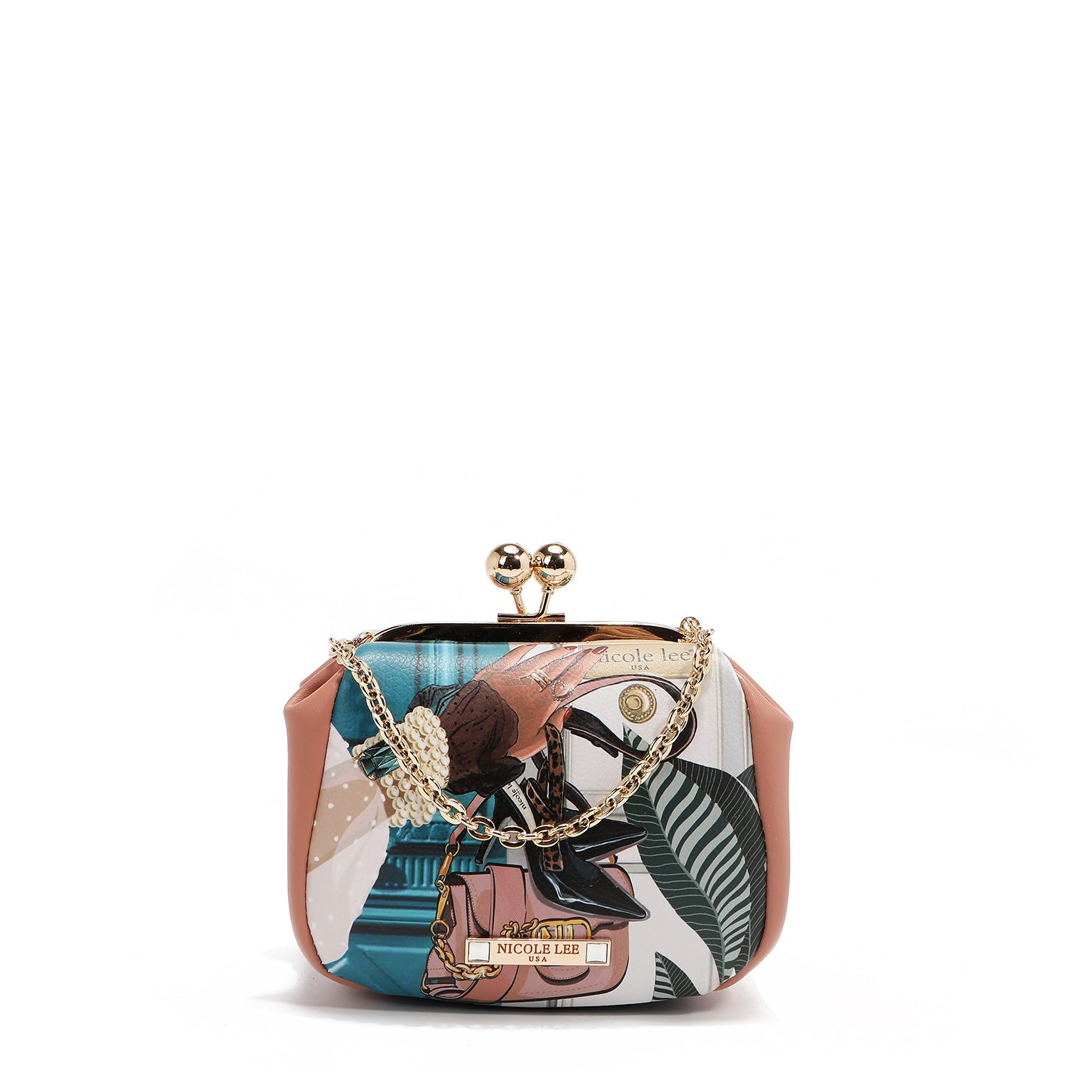 MINI BOLSO CRUZADO CON CIERRE KISS LOCK (EMOTION)