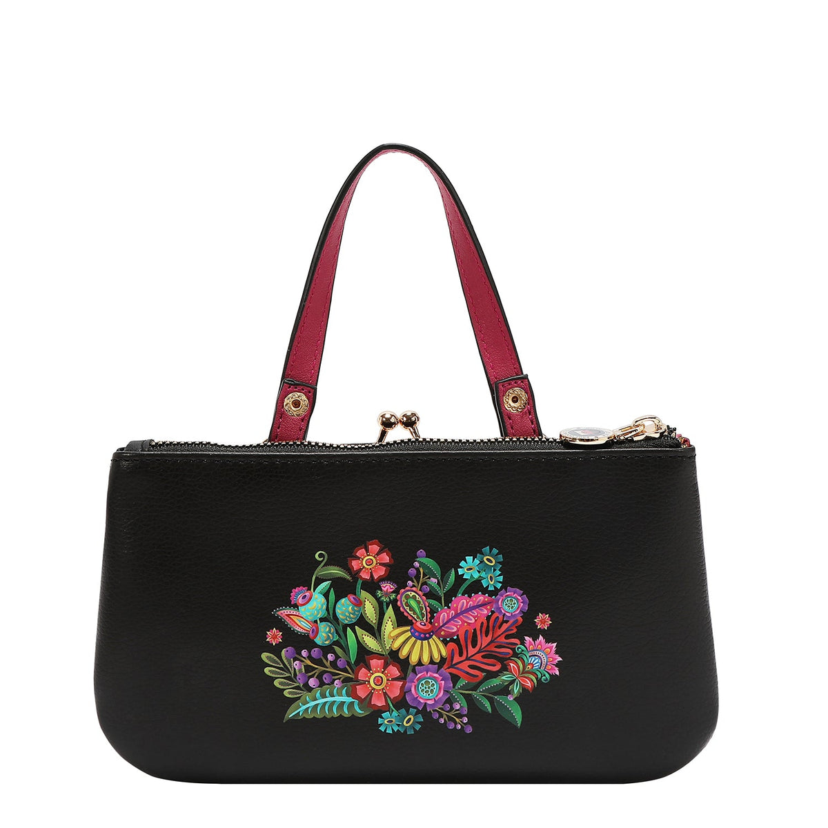 BOLSO MEDIANO CON MARCO Y ASA SUPERIOR (KEEP DREAMING)
