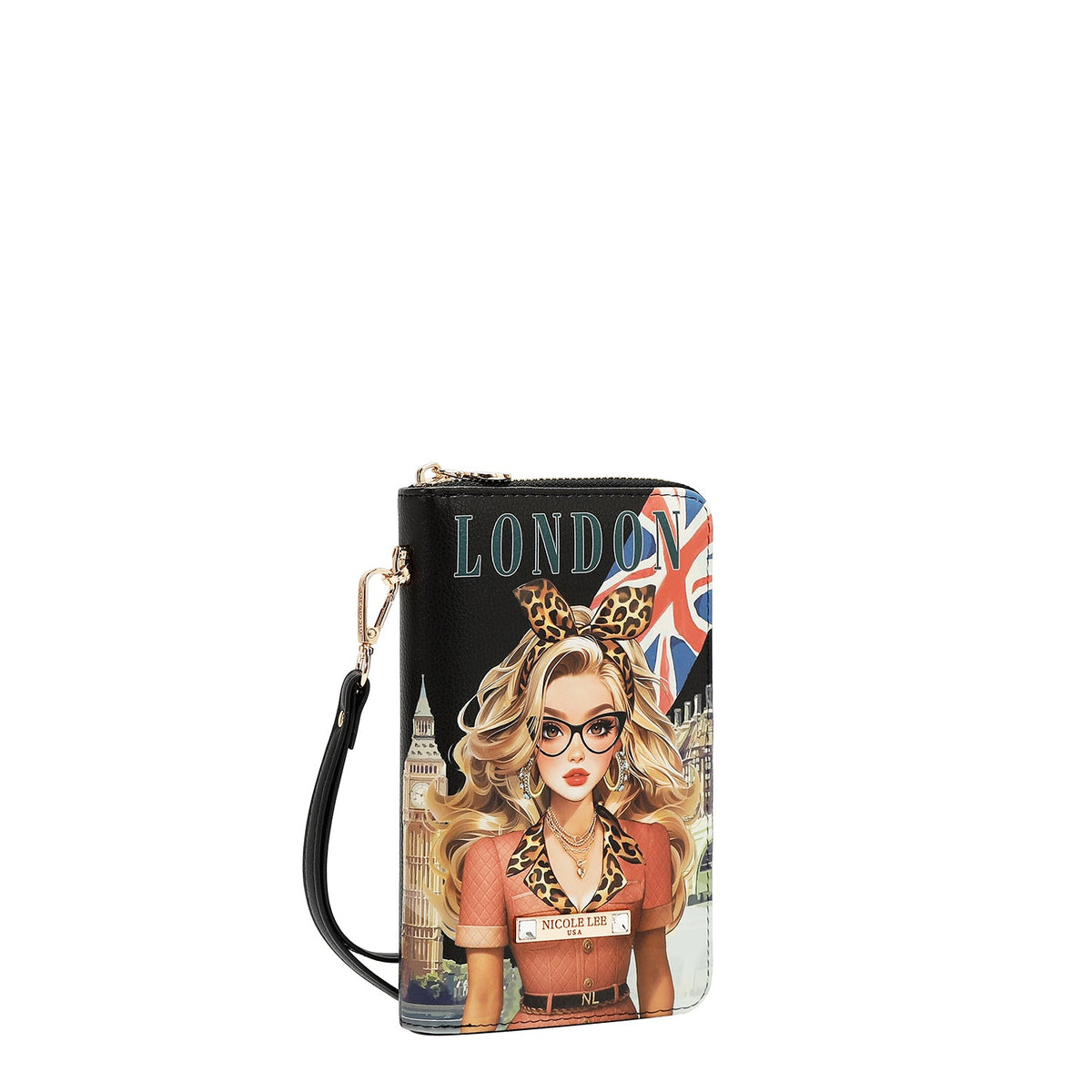 CARTERA ORGANIZADORA DE VIAJE (LONDON EYE-NEGRO)
