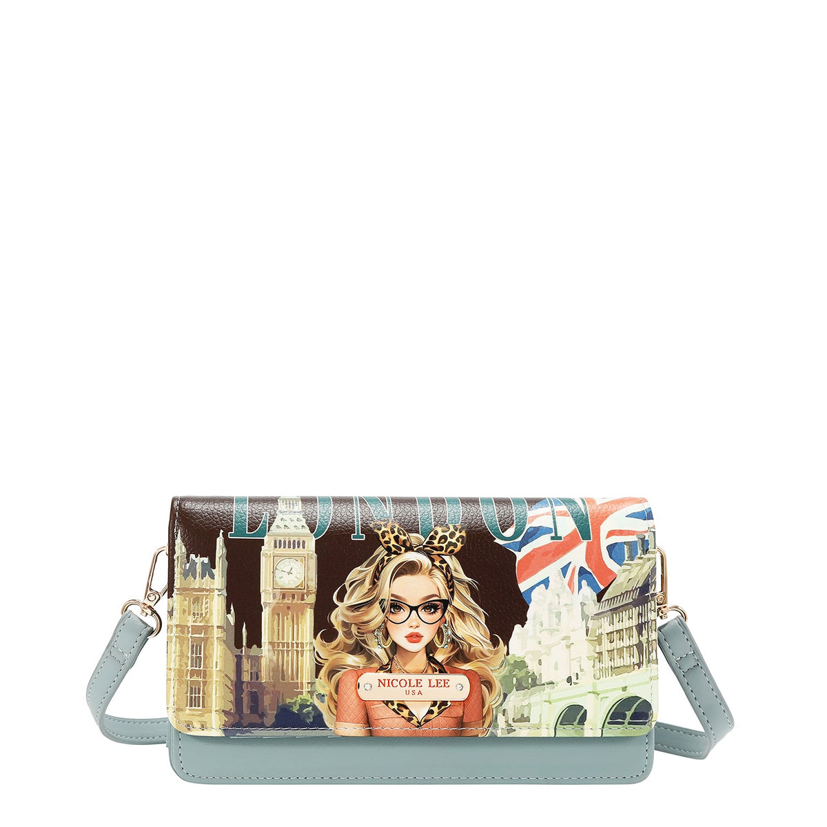CARTERA/BANDOLERA PARA MOVIL (LONDON EYE-MARRON)
