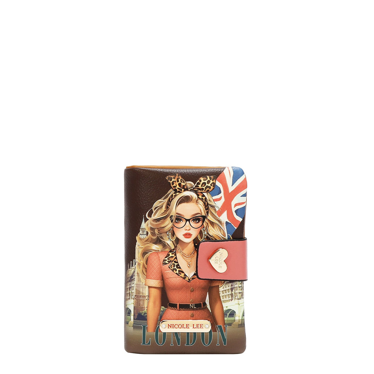 CARTERA CON CIERRE A PRESION (LONDON EYE-MARRON)