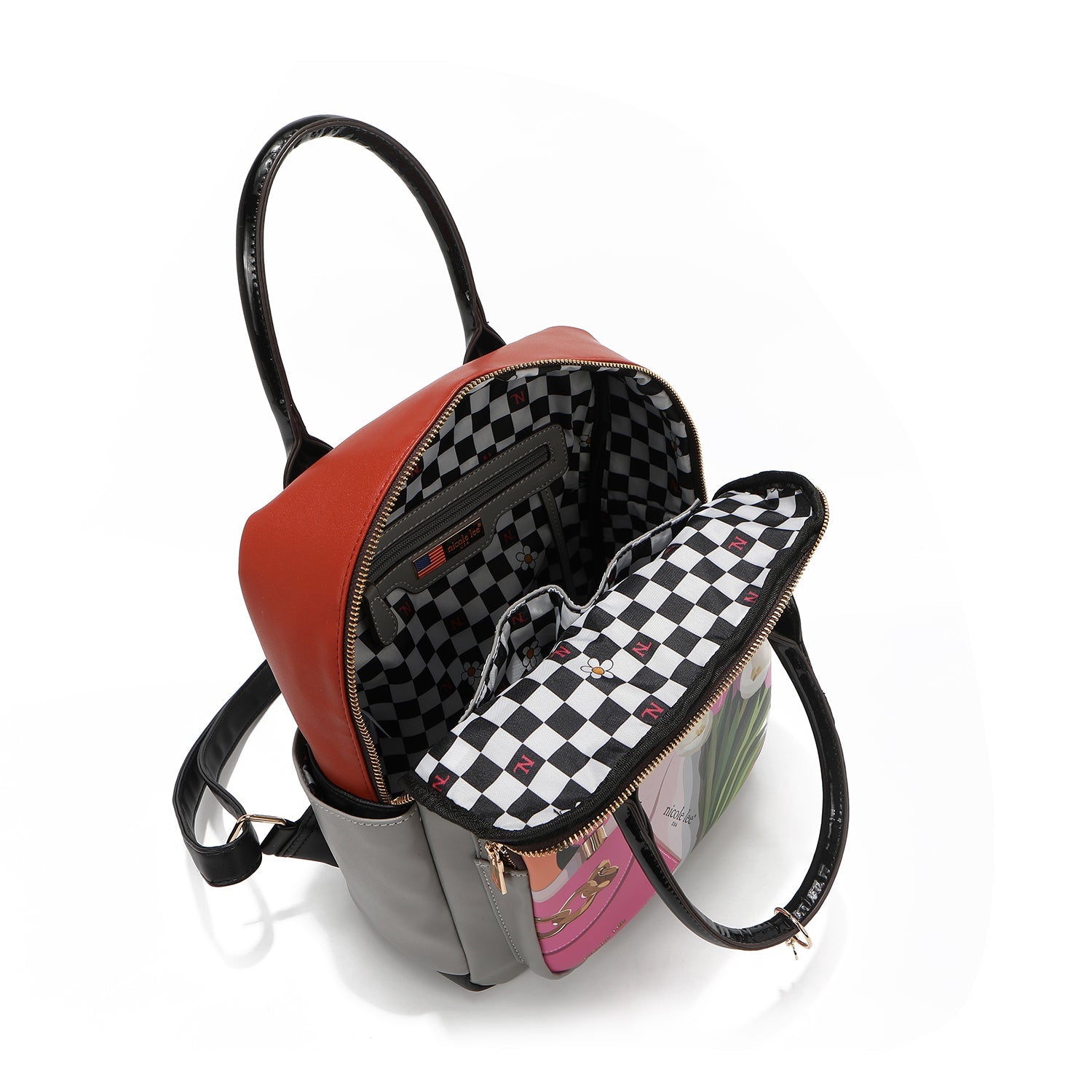 Conjunto de 3 peças (mochila, bolsa transversal, carteira) (<tc>VIOLET BLOSSOM</tc>)