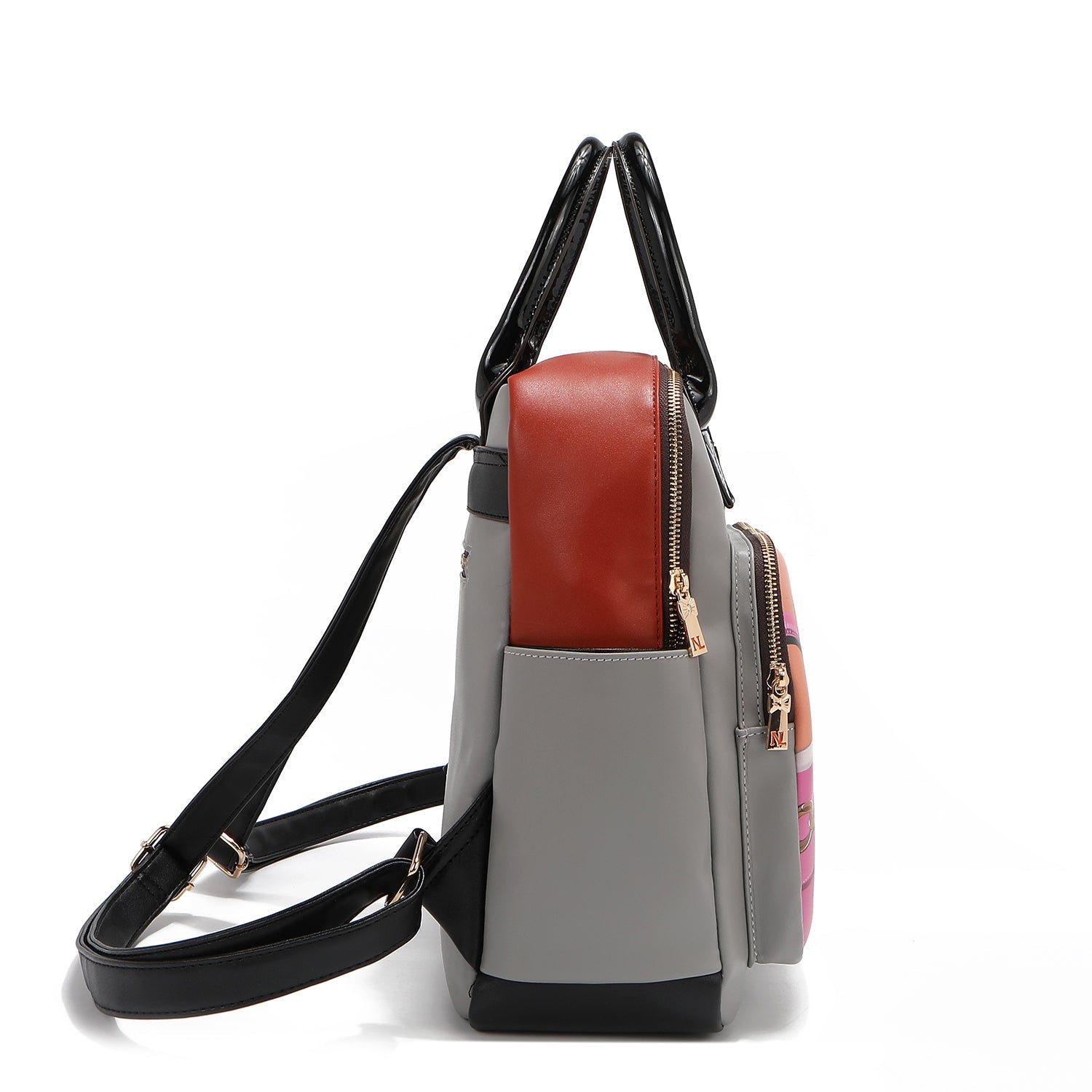 Conjunto de 3 peças (mochila, bolsa transversal, carteira) (<tc>VIOLET BLOSSOM</tc>)