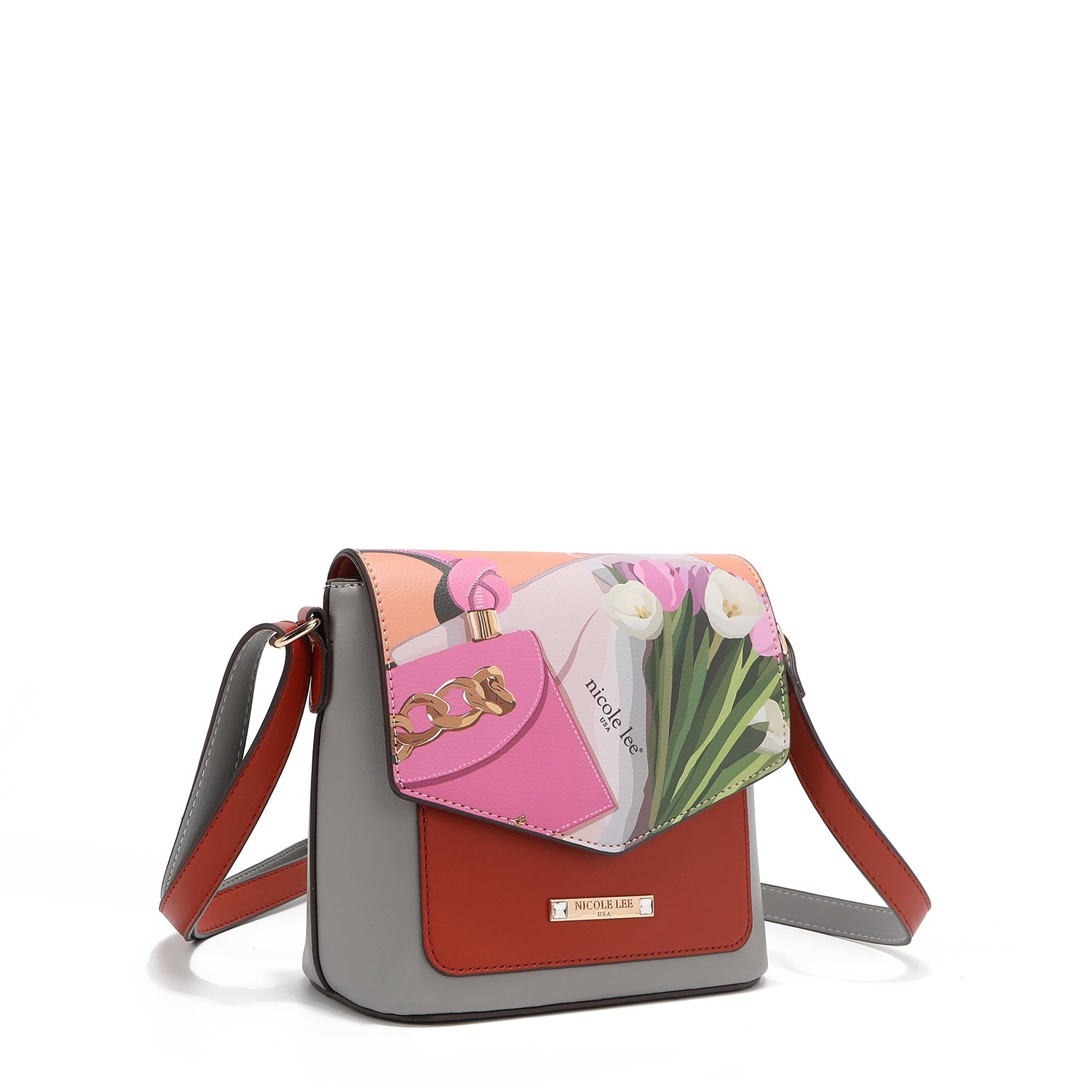 Conjunto de 3 peças (mochila, bolsa transversal, carteira) (<tc>VIOLET BLOSSOM</tc>)