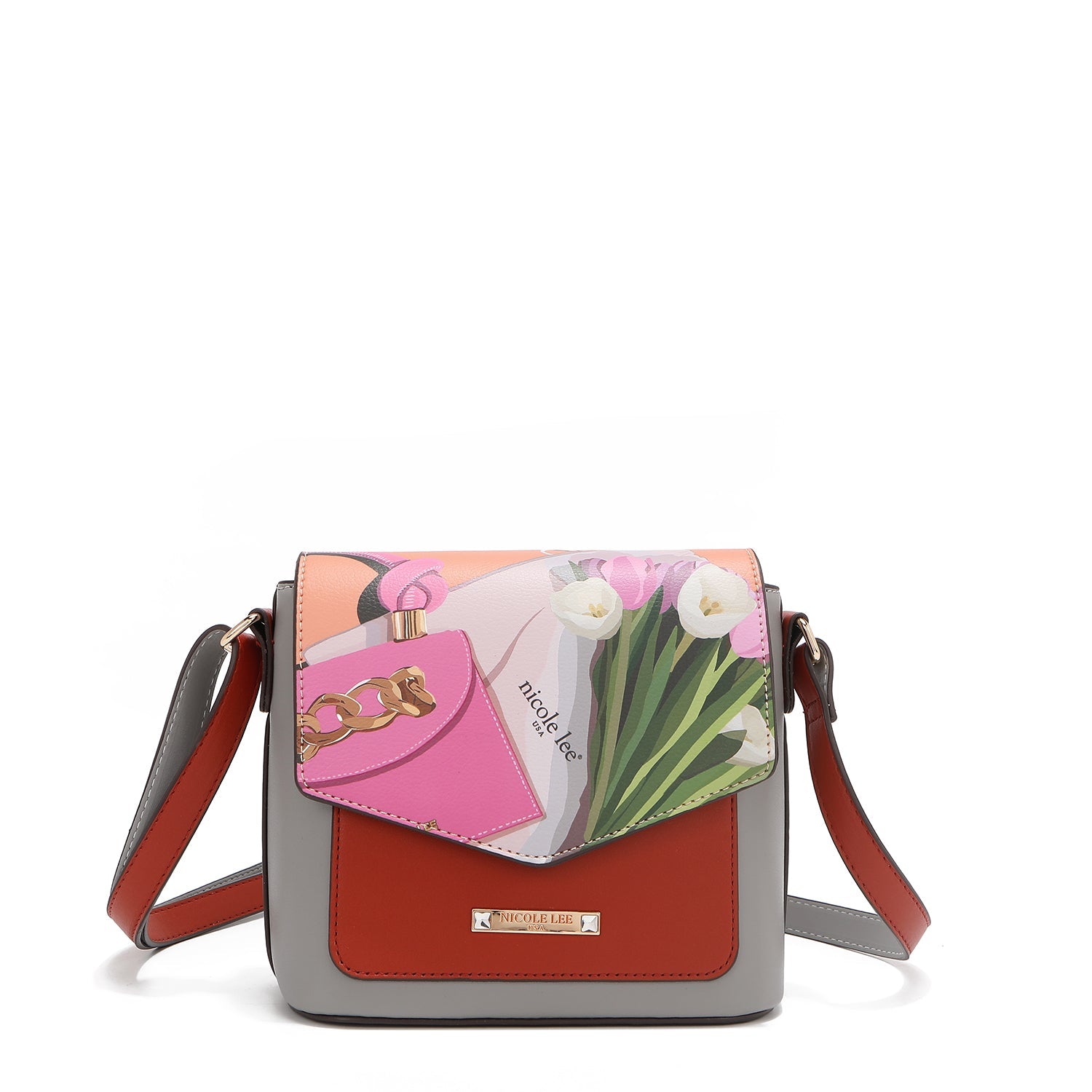 Conjunto de 3 peças (mochila, bolsa transversal, carteira) (<tc>VIOLET BLOSSOM</tc>)