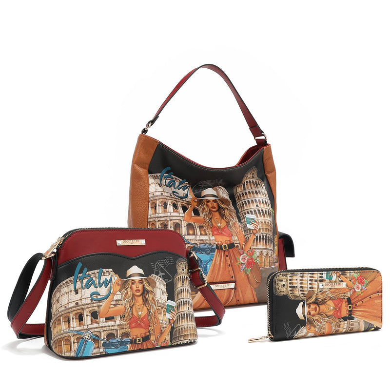 3 PIECE SET (BAG, CROSSBODY, WALLET) (<tc>MARTHA TRAVELS ITALY</tc>)