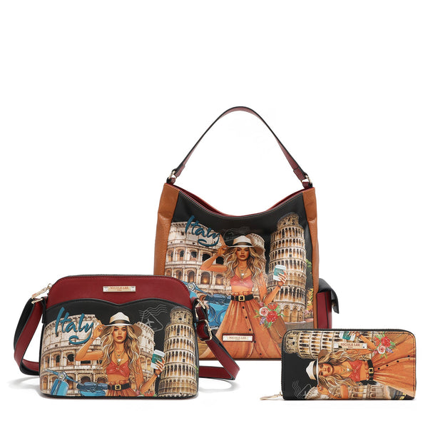 3 PIECE SET (BAG, CROSSBODY, WALLET) (<tc>MARTHA TRAVELS ITALY</tc>)