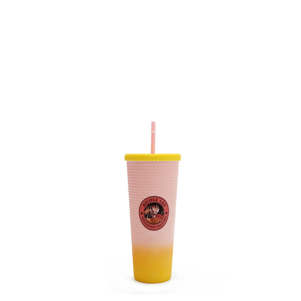 GLASS WITH LID AND STRAW 71 c.L. STUDDED (<tc><tc>Blind Date</tc></tc>)