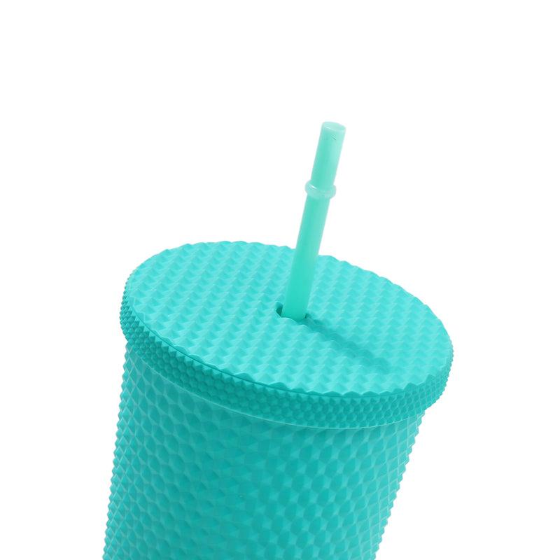 GLASS WITH LID AND STRAW 71 c.L. STUDDED (<tc><tc>Family Yearbook</tc></tc>)