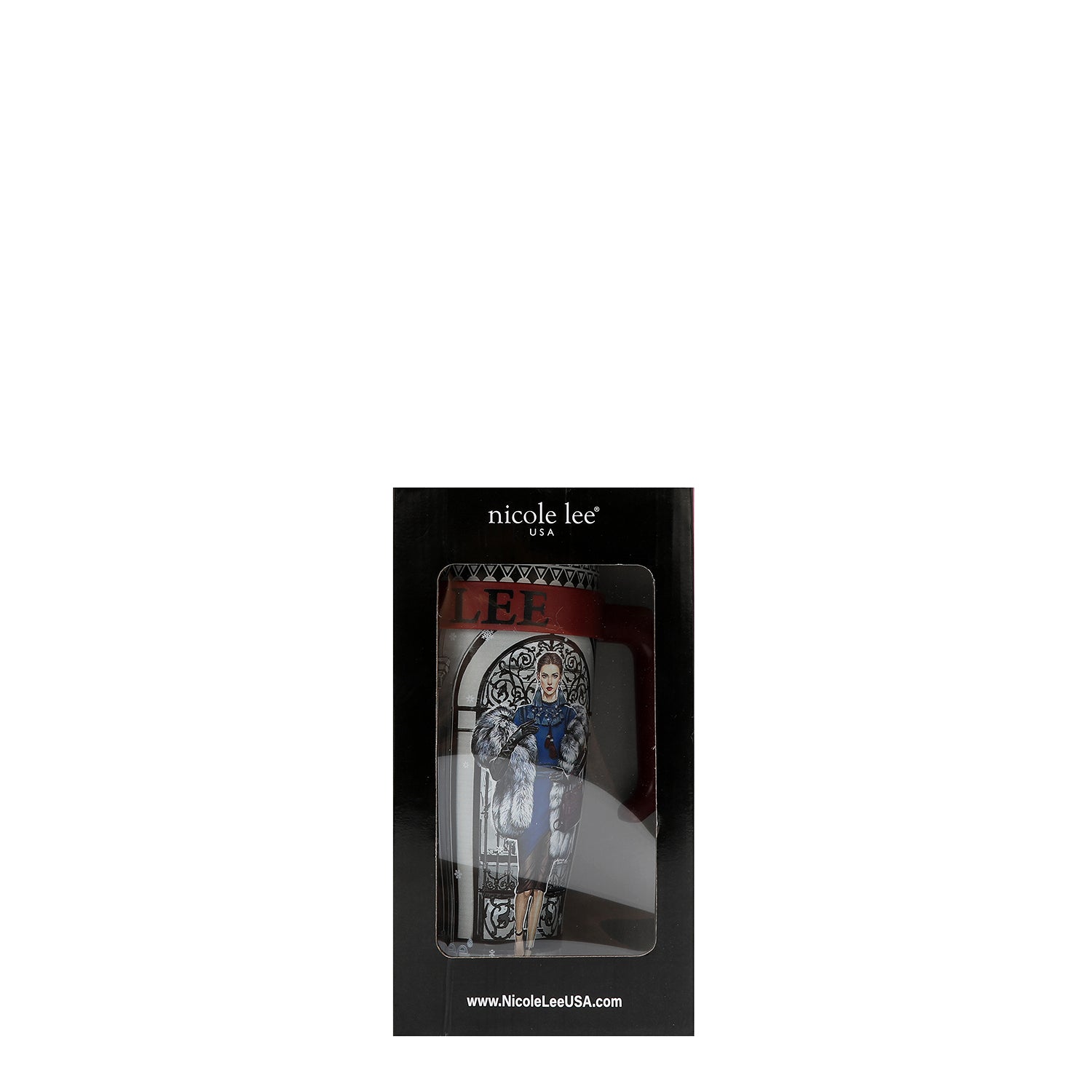 VASO CON ASA 1.2L CON DISEÑO (MODA SNOWFLAKE)