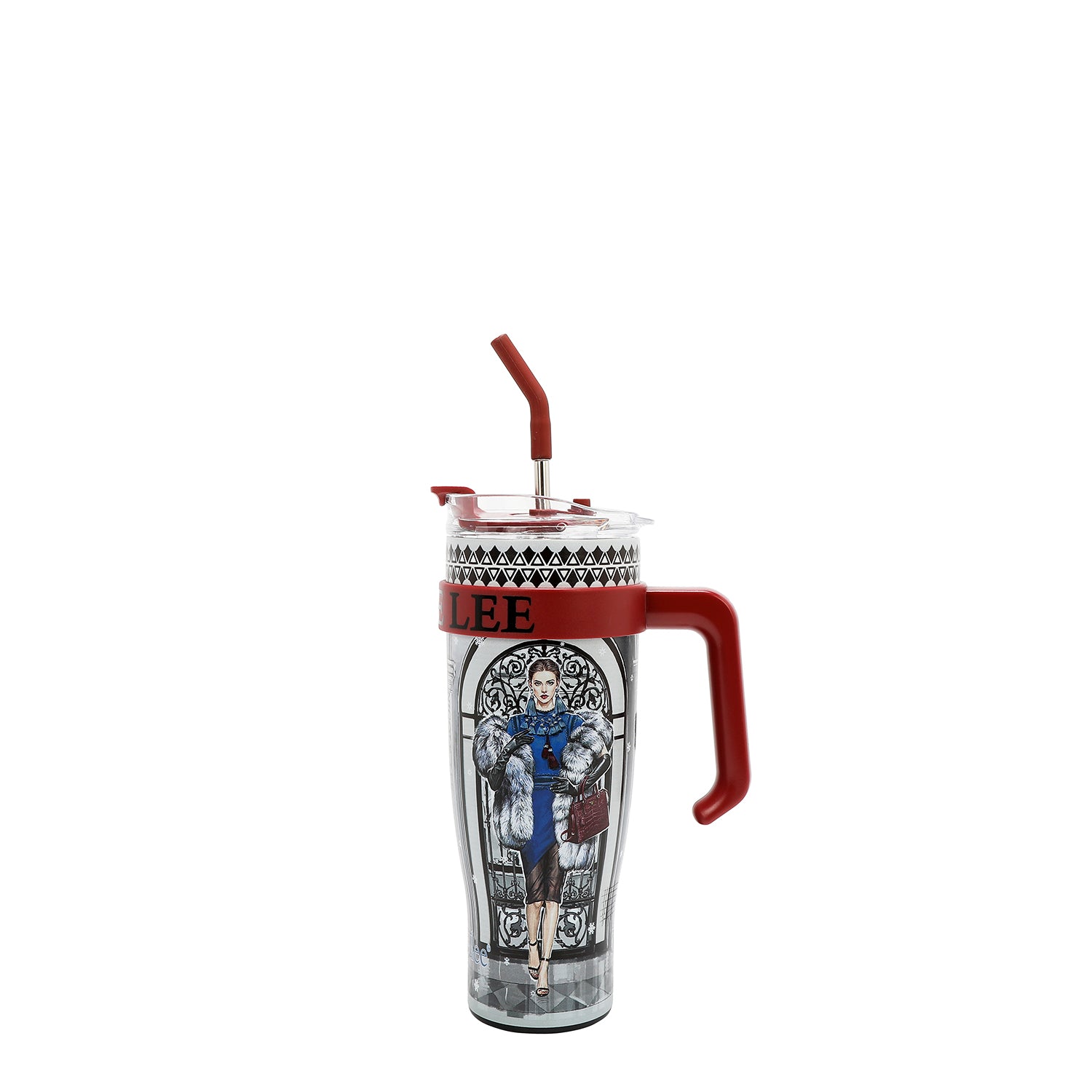 COPO DE DESIGNER DE 1,2L COM ALÇA (<tc>MODA SNOWFLAKE</tc>)