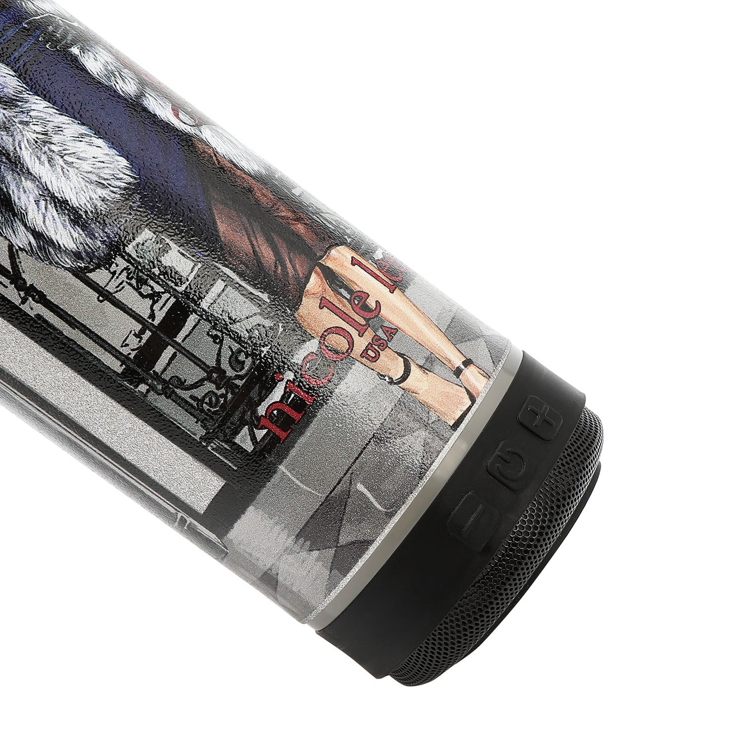 VASO TÉRMICO CON ALTAVOZ BLUETOOTH (MODA SNOWFLAKE)